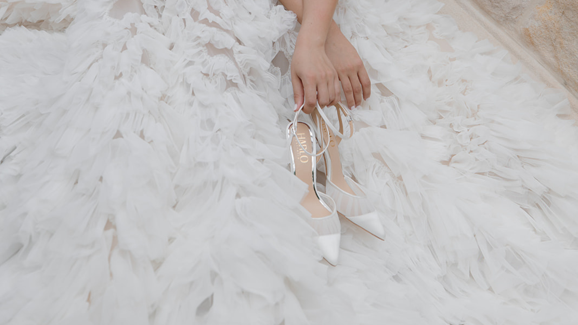 tulle wedding shoes