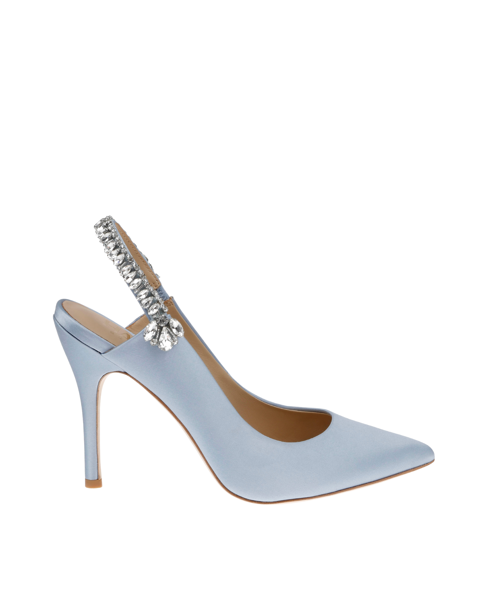 Bonnie Azure - Blue Crystal Embellished Sling Back Bridal Pump