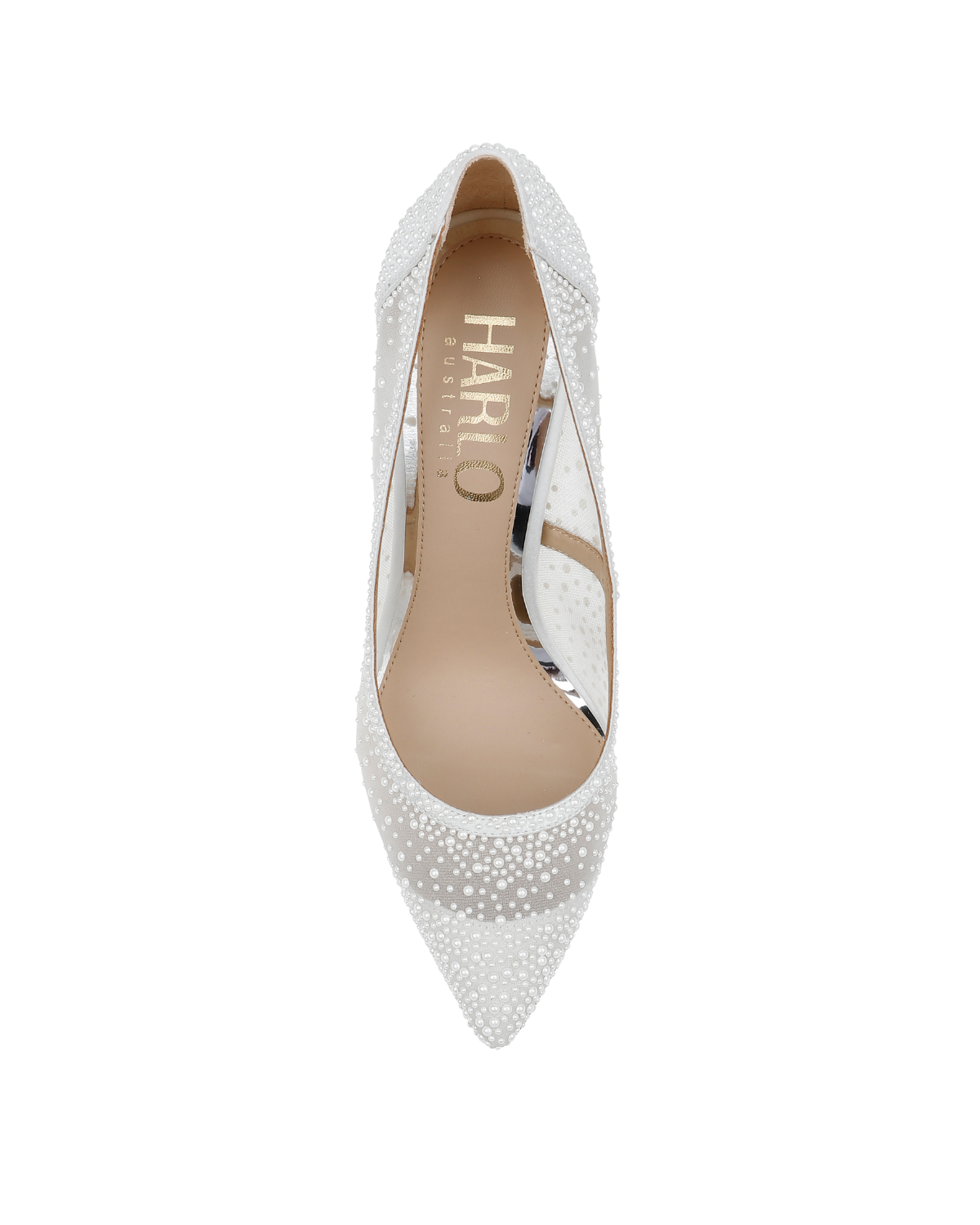 Demi - Pointed Toe Pump With Pearls - Soft White