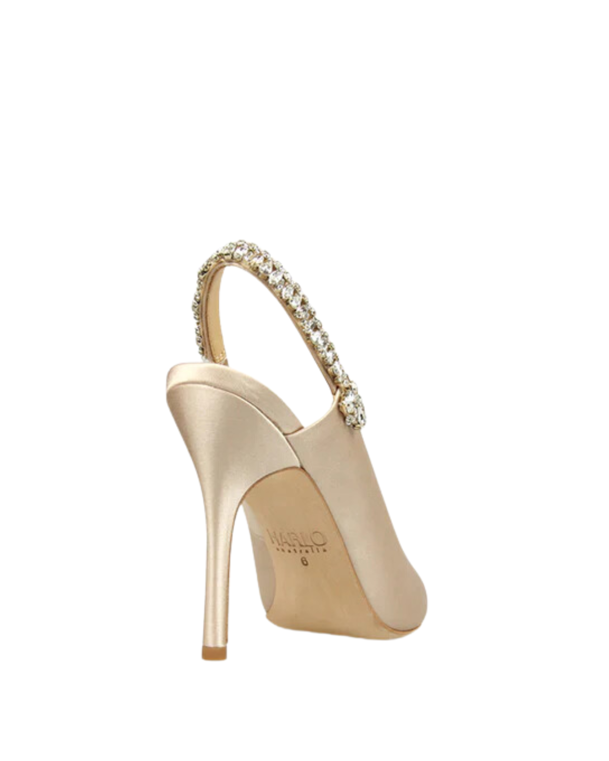 Bonnie - Nude Crystal Embellished Sling Back Bridal Pump