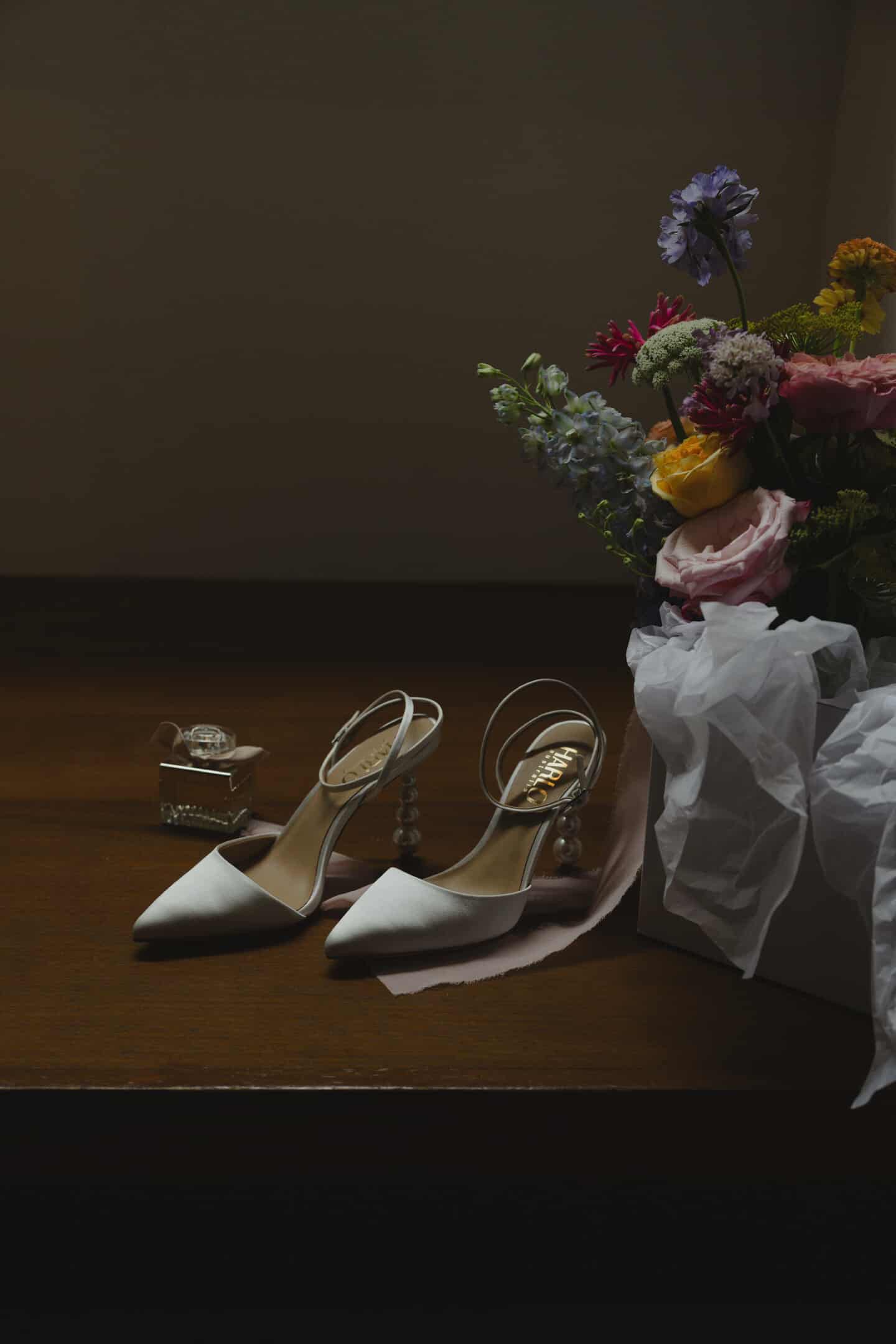 Frances - Pearl Heel Stiletto with Pointed Toe - Soft White