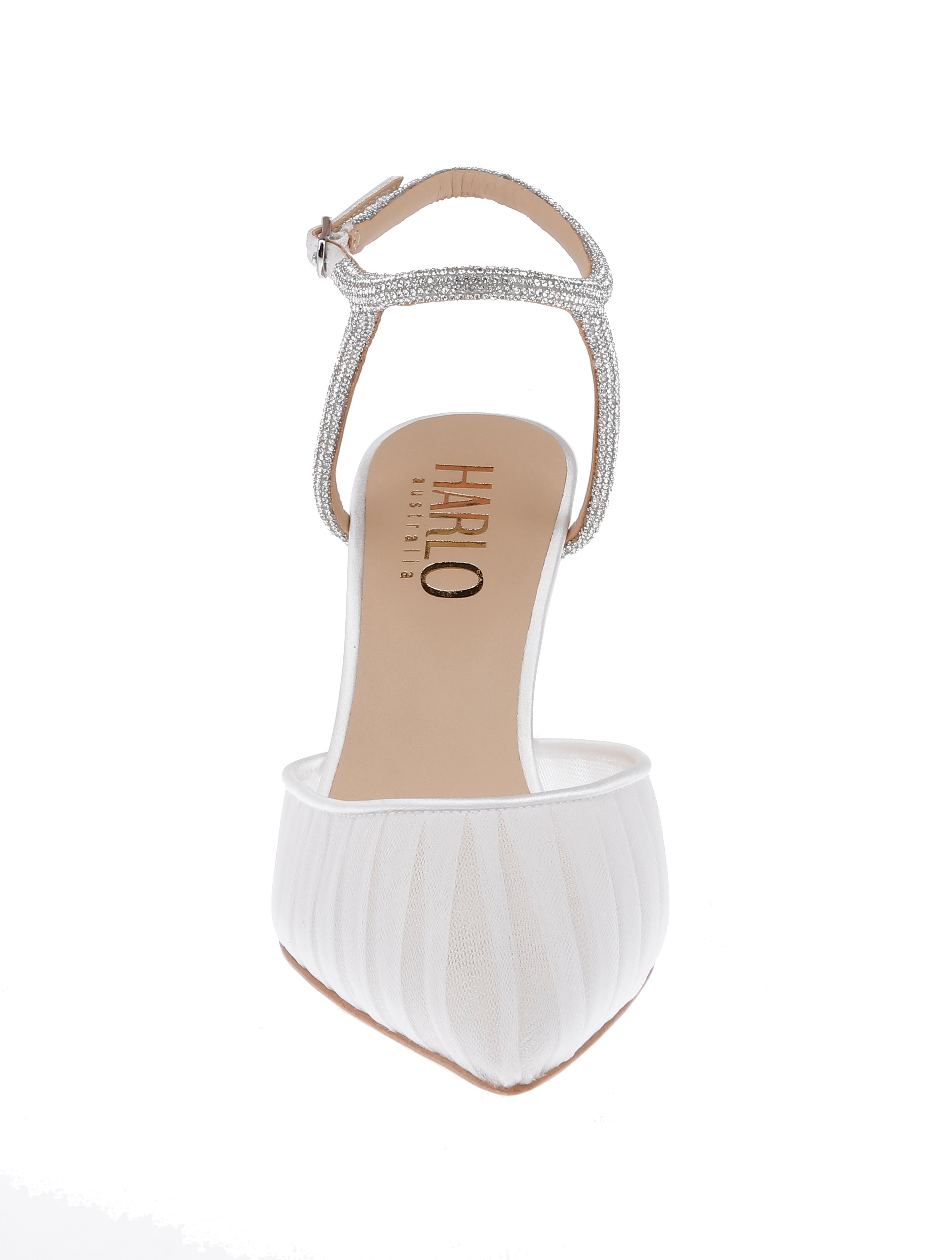 Georgia Crystal - White Tulle Point with Crystal Strap