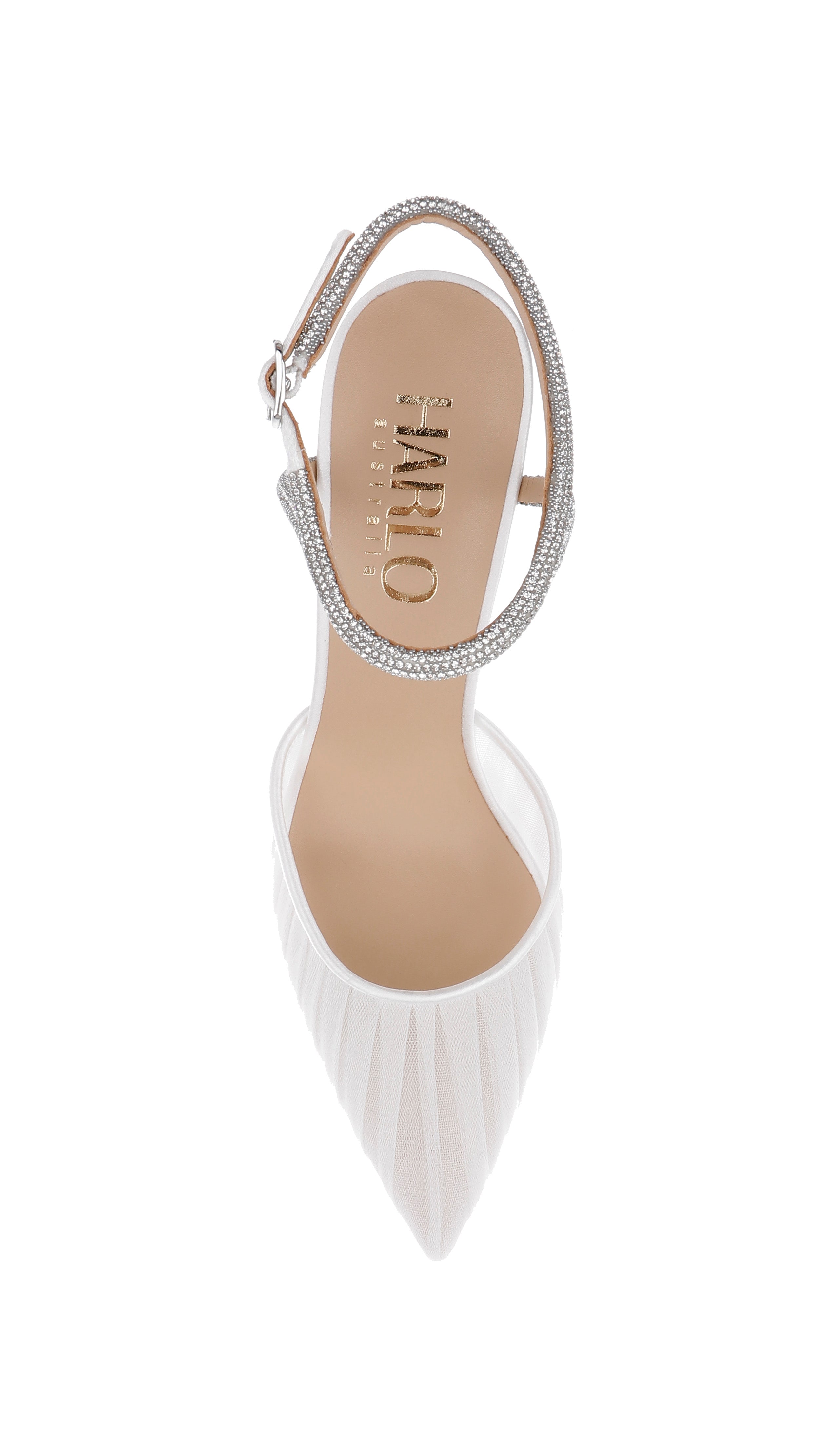 Georgia Crystal - White Tulle Point with Crystal Strap