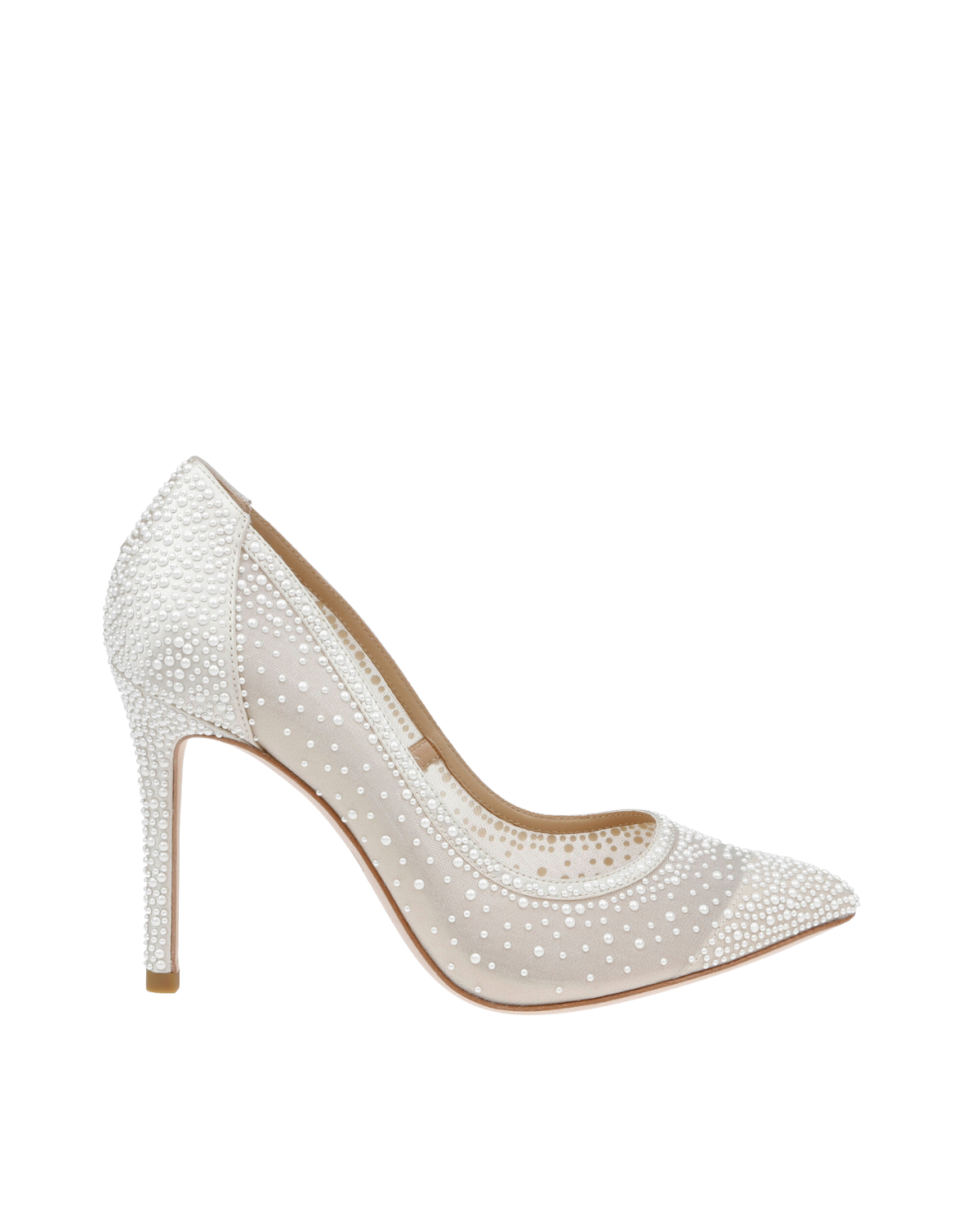 Demi - Pointed Toe Pump With Pearls - Ivory