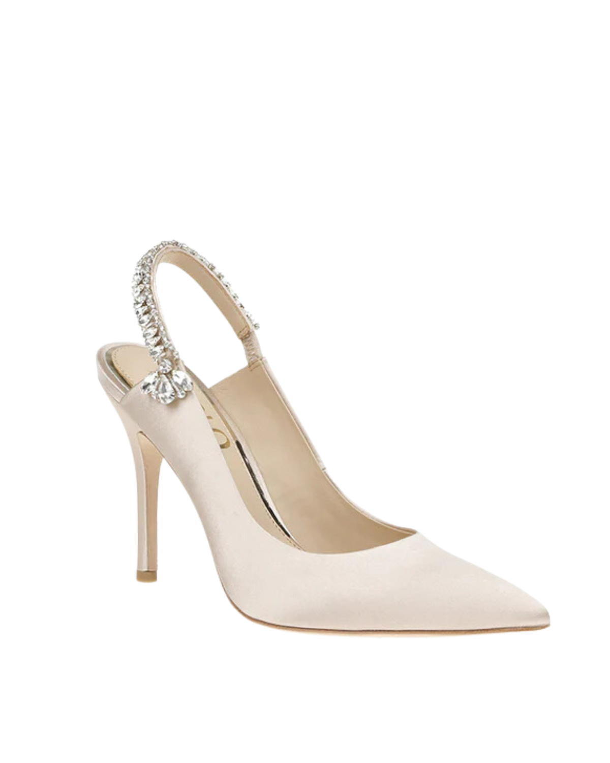 Bonnie - Nude Crystal Embellished Sling Back Bridal Pump